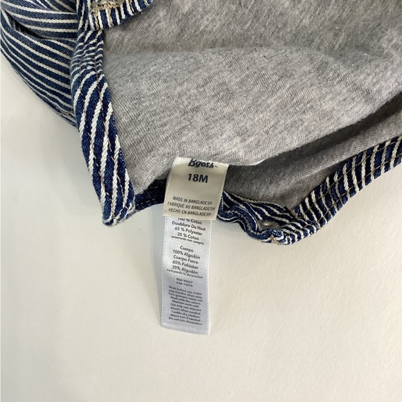 OshKosh Baby B’Gosh Overalls 18 Months Railroad Train Conductor  Striped Blue - Picture 4 of 5